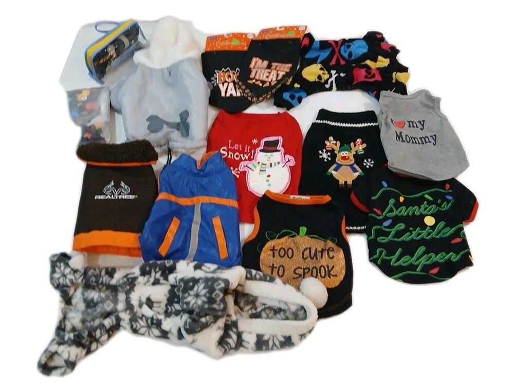Dog Outfit Clothes Size Small Lot Of 16 Pieces
